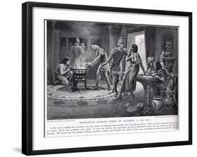 Diocletian Burning Books of Alchemy 290 AD-Norman Prescott Davies-Framed Giclee Print