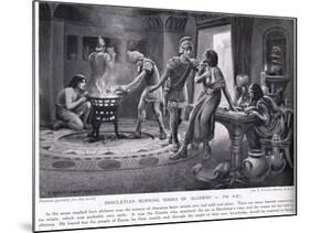 Diocletian Burning Books of Alchemy 290 AD-Norman Prescott Davies-Mounted Giclee Print