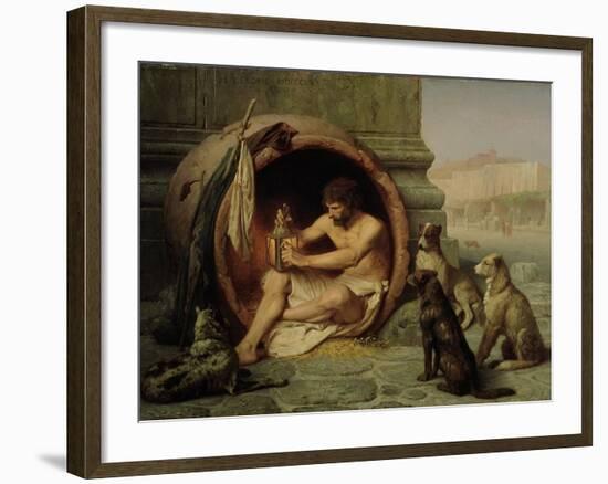 Diogenes, 1860-Jean Leon Gerome-Framed Giclee Print