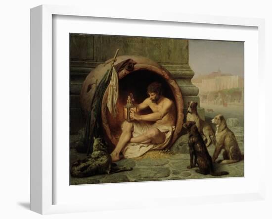 Diogenes, 1860-Jean Leon Gerome-Framed Giclee Print