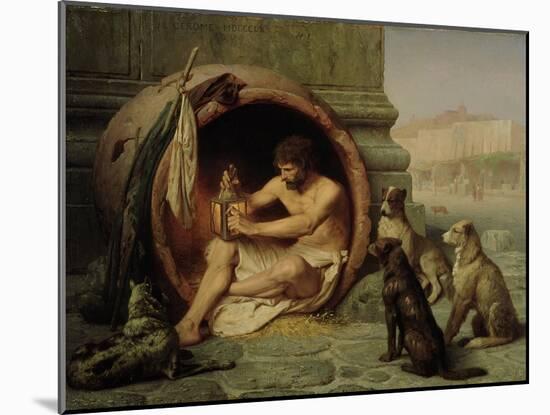 Diogenes, 1860-Jean Leon Gerome-Mounted Giclee Print