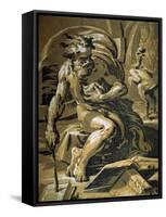 Diogenes, after 1527-Ugo da Carpi-Framed Stretched Canvas