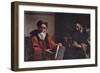 Diogenes and Plato, 1649-Mattia Preti-Framed Giclee Print