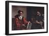 Diogenes and Plato, 1649-Mattia Preti-Framed Giclee Print