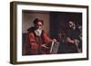 Diogenes And Plato-Mattia Preti-Framed Giclee Print