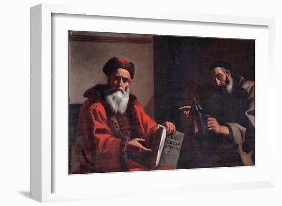 Diogenes And Plato-Mattia Preti-Framed Giclee Print