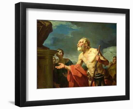 Diogenes Asking for Alms, 1767-Jean Bernard Restout-Framed Giclee Print