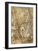 Diogenes Casting Away His Bowl-Salvator Rosa-Framed Giclee Print