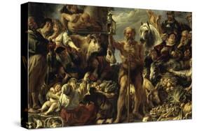 Diogenes of Sinope-Jacob Jordaens-Stretched Canvas