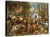 Diogenes Searching For an Honest Man, c.1650-55-Jacob Jordaens-Stretched Canvas