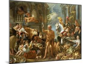 Diogenes Searching For an Honest Man, c.1650-55-Jacob Jordaens-Mounted Giclee Print