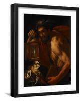 Diogenes-Johann Karl Loth-Framed Giclee Print