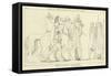 Diomed and Ulysses Returning with the Spoils of Rhesus-John Flaxman-Framed Stretched Canvas