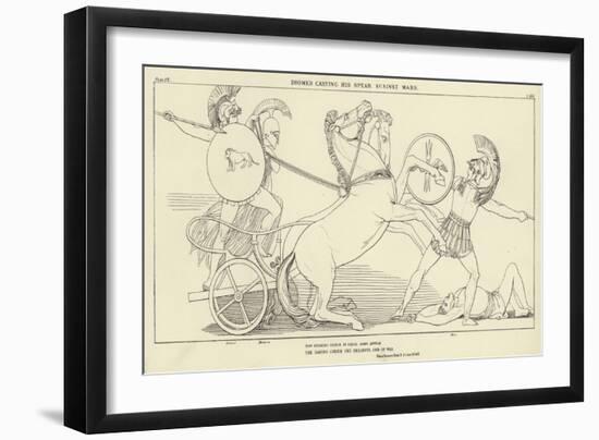 Diomed Casting His Spear Against Mars-John Flaxman-Framed Giclee Print