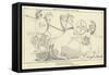 Diomed Casting His Spear Against Mars-John Flaxman-Framed Stretched Canvas