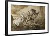 Diomède dévoré par ses chevaux-Gustave Moreau-Framed Giclee Print