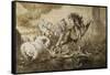 Diomède dévoré par ses chevaux-Gustave Moreau-Framed Stretched Canvas