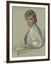 Dion William Palgrave Clayton Calthrop, Aged Eight, 1886 (Pencil and Coloured Chalks on Blue-Green-Anthony Frederick Augustus Sandys-Framed Giclee Print