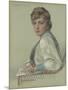 Dion William Palgrave Clayton Calthrop, Aged Eight, 1886 (Pencil and Coloured Chalks on Blue-Green-Anthony Frederick Augustus Sandys-Mounted Giclee Print