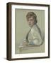 Dion William Palgrave Clayton Calthrop, Aged Eight, 1886 (Pencil and Coloured Chalks on Blue-Green-Anthony Frederick Augustus Sandys-Framed Giclee Print