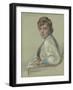 Dion William Palgrave Clayton Calthrop, Aged Eight, 1886 (Pencil and Coloured Chalks on Blue-Green-Anthony Frederick Augustus Sandys-Framed Giclee Print