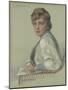 Dion William Palgrave Clayton Calthrop, Aged Eight, 1886 (Pencil and Coloured Chalks on Blue-Green-Anthony Frederick Augustus Sandys-Mounted Giclee Print
