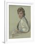 Dion William Palgrave Clayton Calthrop, Aged Eight, 1886 (Pencil and Coloured Chalks on Blue-Green-Anthony Frederick Augustus Sandys-Framed Giclee Print