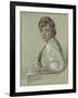 Dion William Palgrave Clayton Calthrop, Aged Eight, 1886 (Pencil and Coloured Chalks on Blue-Green-Anthony Frederick Augustus Sandys-Framed Giclee Print