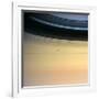 Dione And Ring Shadows on Saturn, Cassini-null-Framed Photographic Print