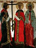 Icon Depicting Ss. Constantine, Helena and Agatha, Novgorod School, circa 1500-Dionisy-Giclee Print