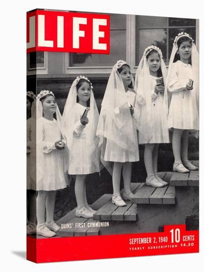 Dionne Quintuplets First Communion, September 2, 1940-Hansel Mieth-Stretched Canvas