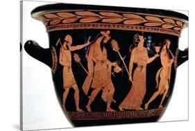 Dionysiac Procession, Detail of an Attic Red-Figure Bell-Krater, 5th Century BC-null-Stretched Canvas