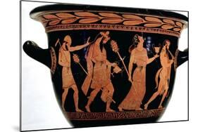 Dionysiac Procession, Detail of an Attic Red-Figure Bell-Krater, 5th Century BC-null-Mounted Giclee Print