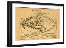 Dionysius in the World Traveled by the Greeks-Bertius-Framed Art Print