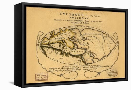 Dionysius in the World Traveled by the Greeks-Bertius-Framed Stretched Canvas