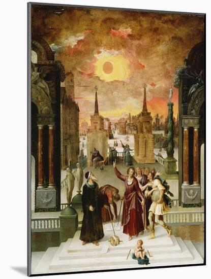 Dionysius the Areopagite Converting the Pagan Philosophers, 1570s-Antoine Caron-Mounted Giclee Print