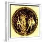 Dionysos and Satyrs, Illustration from 'Greek Vase Paintings'-English-Framed Giclee Print