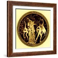 Dionysos and Satyrs, Illustration from 'Greek Vase Paintings'-English-Framed Giclee Print