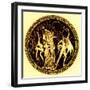 Dionysos and Satyrs, Illustration from 'Greek Vase Paintings'-English-Framed Giclee Print