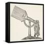 Dioptric Telescope, Copy of an Engraving by Boris Mestchersky-French School-Framed Stretched Canvas