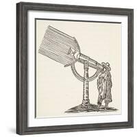 Dioptric Telescope, Copy of an Engraving by Boris Mestchersky-French School-Framed Giclee Print