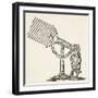 Dioptric Telescope, Copy of an Engraving by Boris Mestchersky-French School-Framed Giclee Print