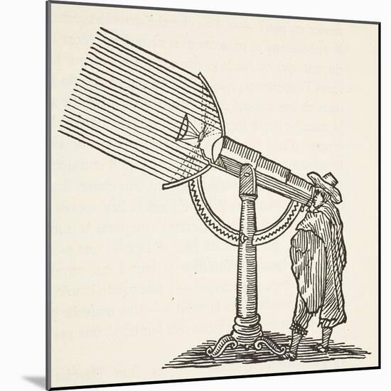 Dioptric Telescope, Copy of an Engraving by Boris Mestchersky-French School-Mounted Giclee Print