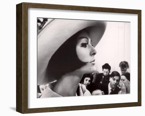 Dior Model Kouka Modeling in Paris Fashion Show-Paul Schutzer-Framed Photographic Print