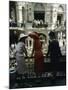 Dior Models in Soviet Union for Officially Sanctioned Fashion Show Visiting Gum Deptartment Store-null-Mounted Photographic Print