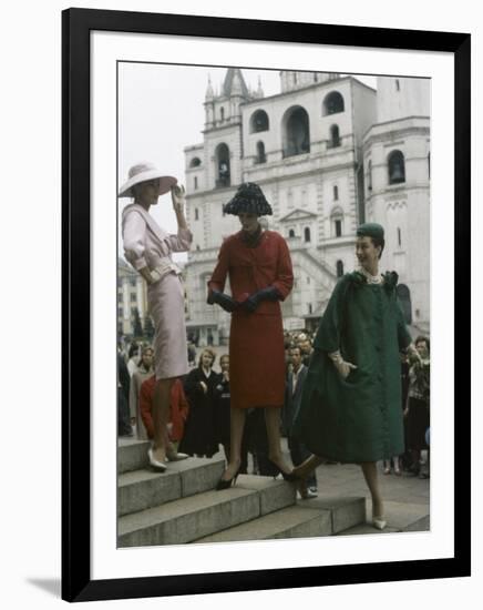 Dior Models in Soviet Union for Officially Sanctioned Fashion Show-null-Framed Photographic Print