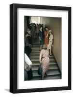 Dior Models in Stairwell for an Officially-Sanctioned Fashion Show, Moscow, Russia, 1959-Howard Sochurek-Framed Photographic Print