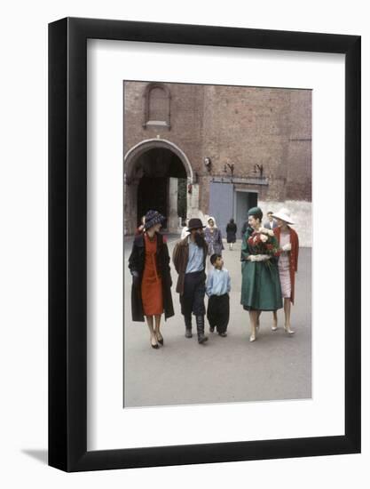 Dior Models in the Soviet Union for Fashion Show Visiting the Gum Department Store, 1959-Howard Sochurek-Framed Photographic Print