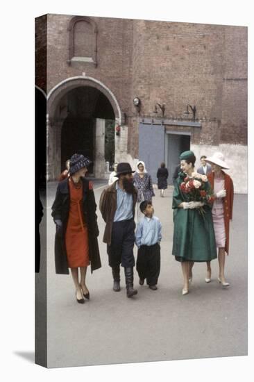 Dior Models in the Soviet Union for Fashion Show Visiting the Gum Department Store, 1959-Howard Sochurek-Stretched Canvas