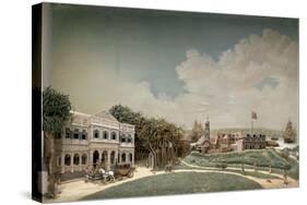 Diorama of Government Square in Paramaribo-Gerrit Schouten-Stretched Canvas